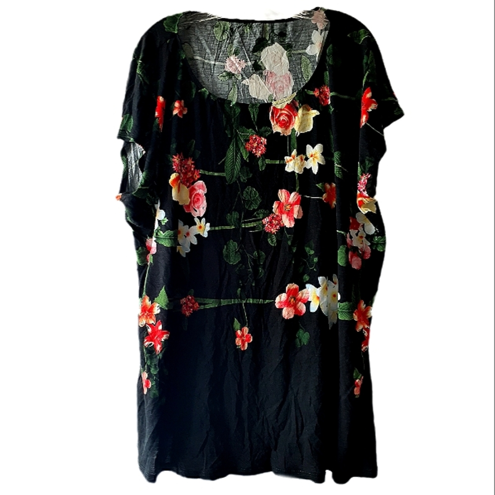 🪴 2 For $20🪴 Boho Floral Summer Weight Tunic Scoopneck With Flutter Sleeves
